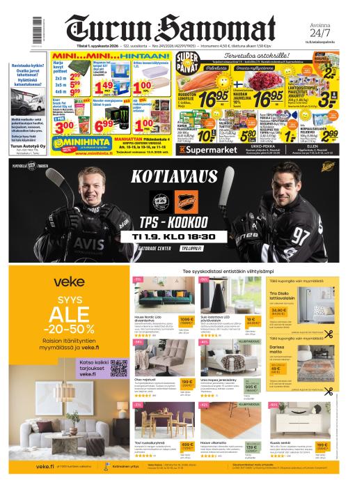 Turun Sanomat 1.9.2026