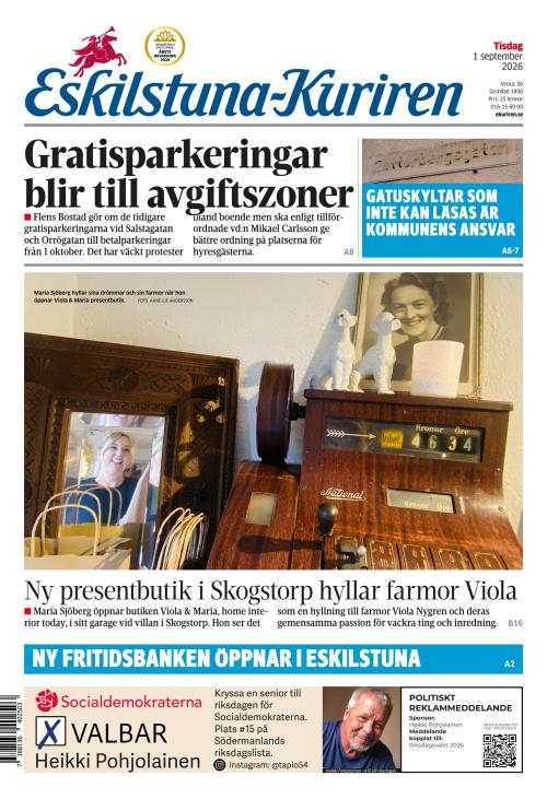 Eskilstuna-Kuriren 1.9.2026