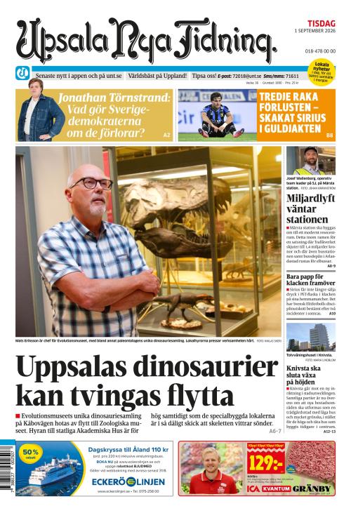 Upsala Nya Tidning 1.9.2026