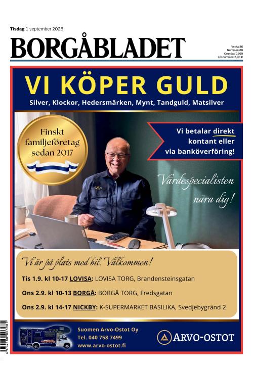 Borgåbladet 1.9.2026