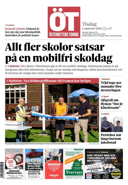 Österbottens Tidning 1.9.2026