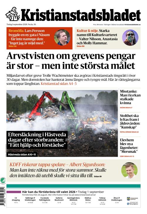 Kristianstadsbladet 1.9.2026