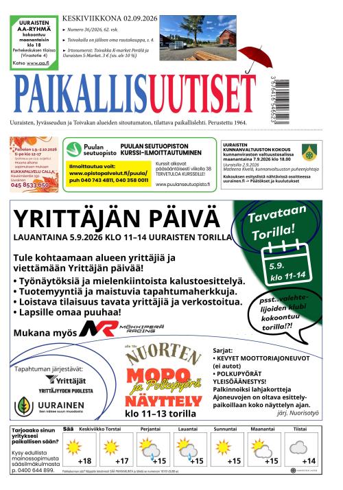 PaikallisUutiset 2.9.2026