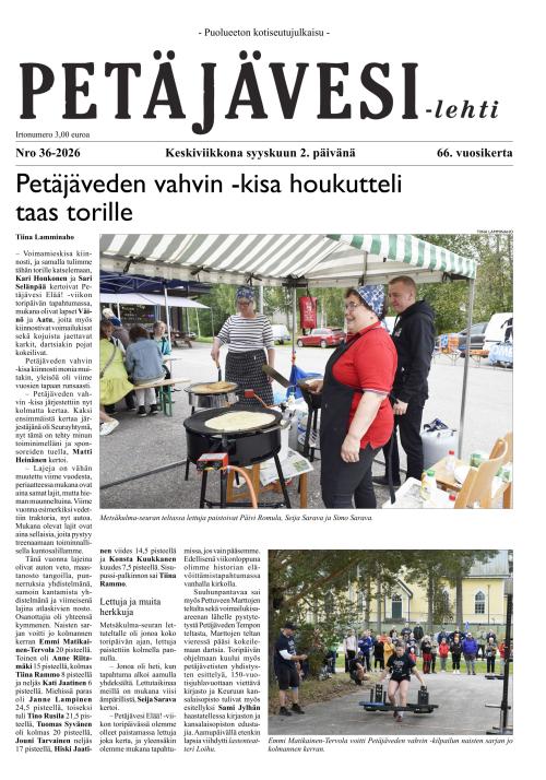 Petäjävesi 2.9.2026