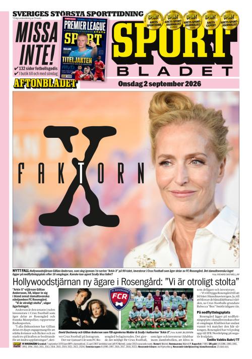 Aftonbladet Sportbladet 2.9.2026