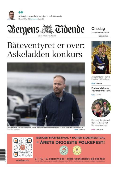 Bergens Tidende 2.9.2026