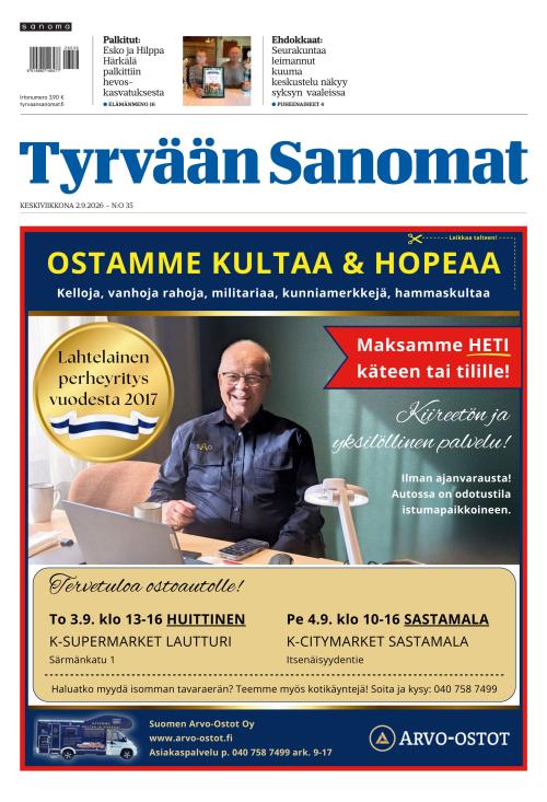 Tyrvään Sanomat 2.9.2026