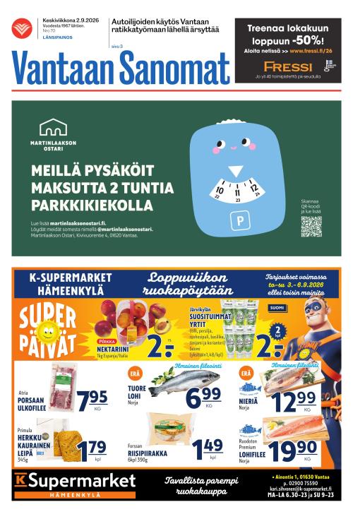 Vantaan Sanomat (Länsi) 2.9.2026