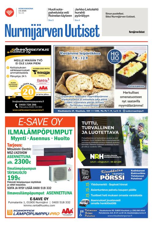 Nurmijärven Uutiset 2.9.2026