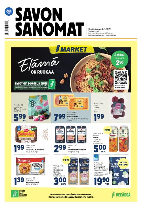 Savon Sanomat 2.9.2026