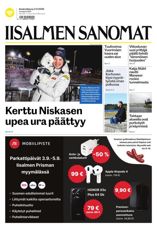 Iisalmen Sanomat 2.9.2026