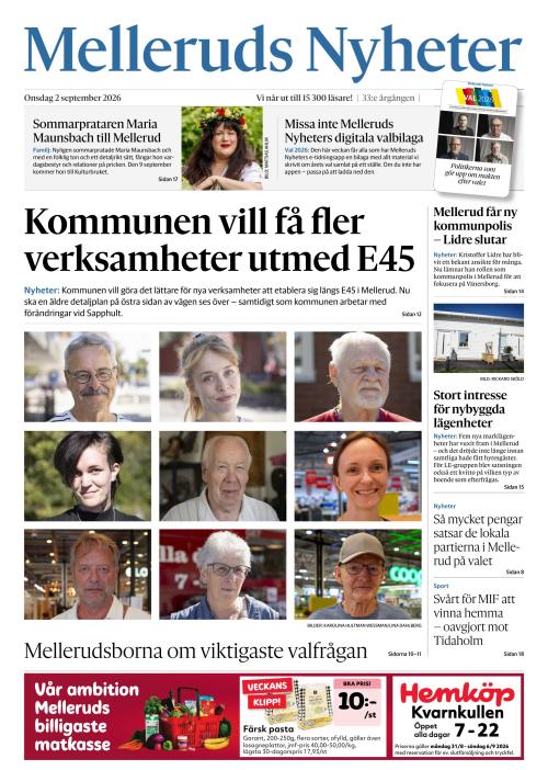 Melleruds nyheter 2.9.2026