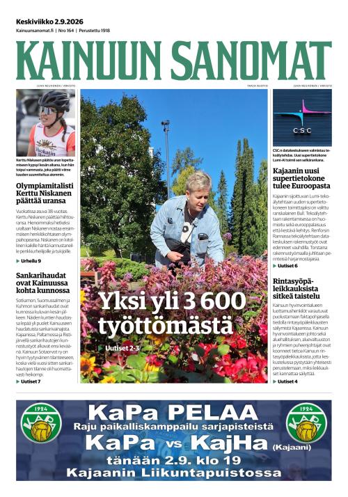 Kainuun Sanomat 2.9.2026