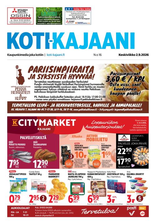 Koti-Kajaani 2.9.2026