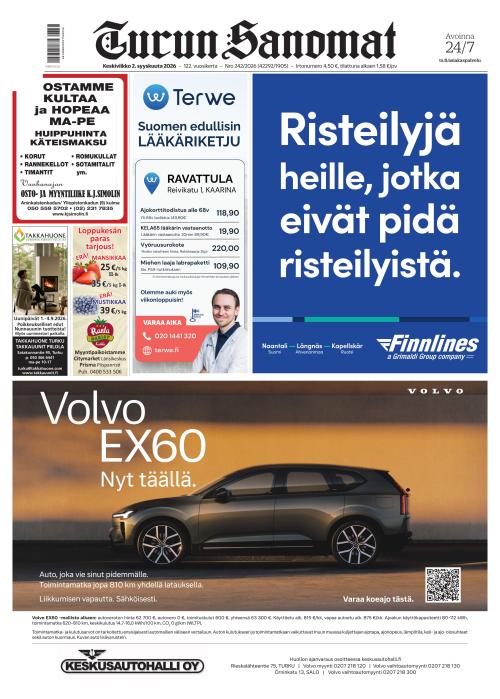 Turun Sanomat 2.9.2026