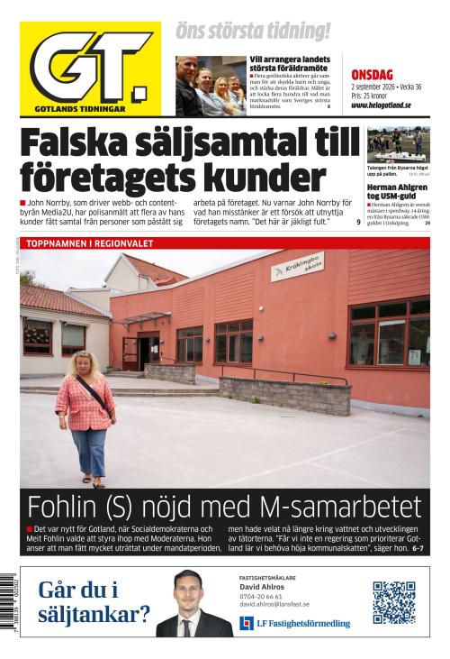 Gotlands Tidningar 2.9.2026