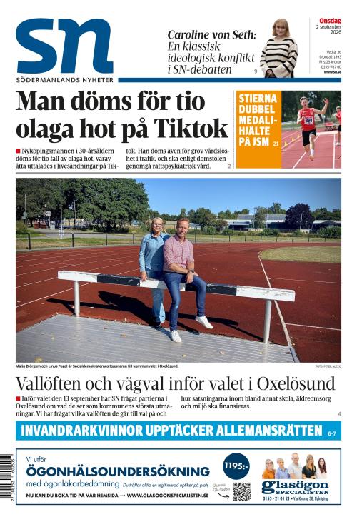 Södermanlands Nyheter 2.9.2026