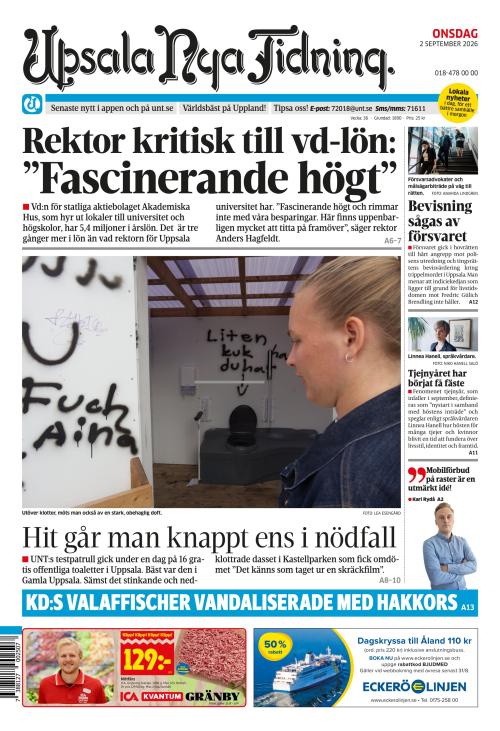 Upsala Nya Tidning 2.9.2026