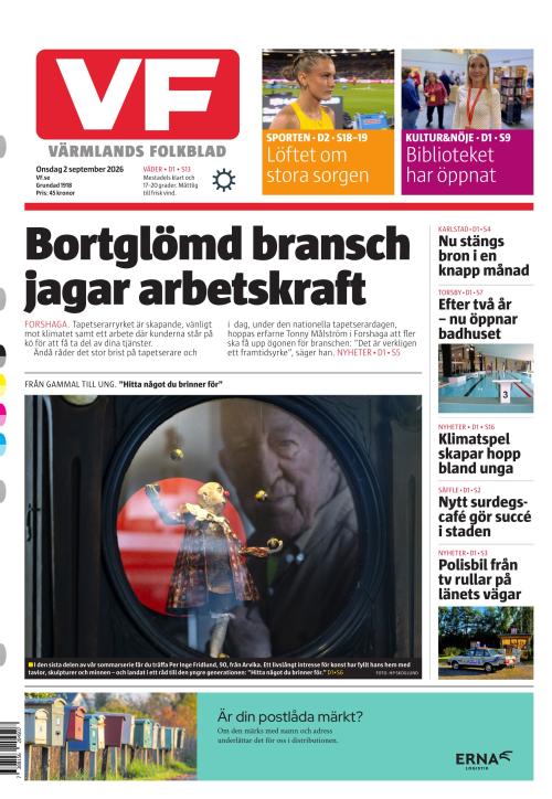 Värmlands Folkblad 2.9.2026