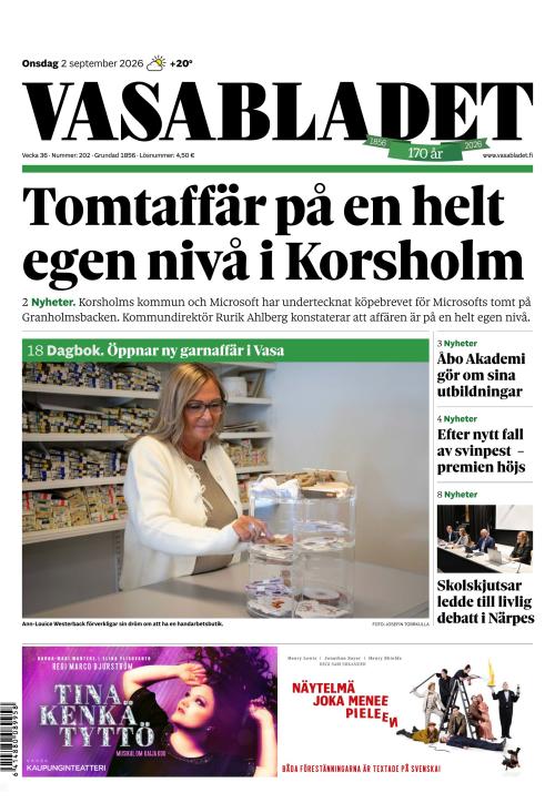 Vasabladet 2.9.2026