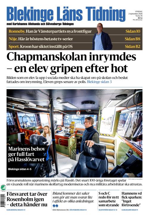 Blekinge Läns Tidning 2.9.2026