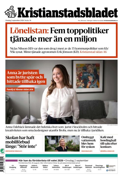 Kristianstadsbladet 2.9.2026