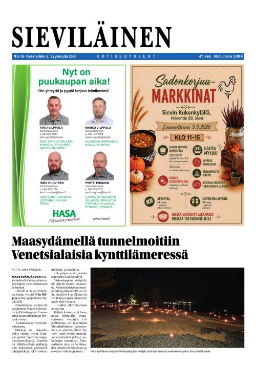 Sieviläinen 2.9.2026