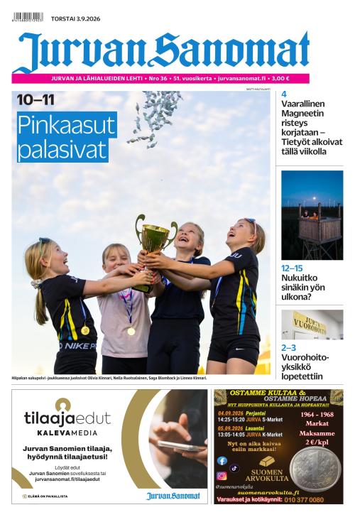 Jurvan Sanomat 3.9.2026
