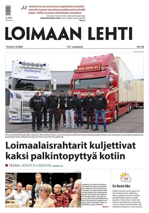 Loimaan Lehti 3.9.2026