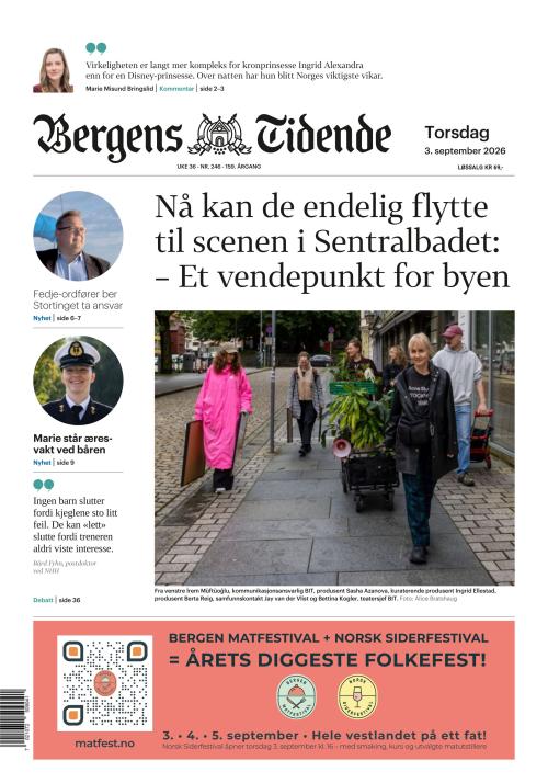 Bergens Tidende 3.9.2026