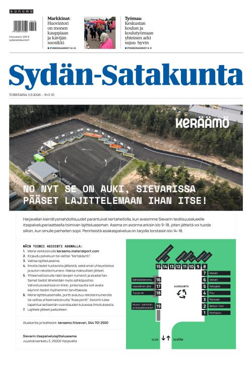 Sydän-Satakunta ja Jokilaakso 3.9.2026
