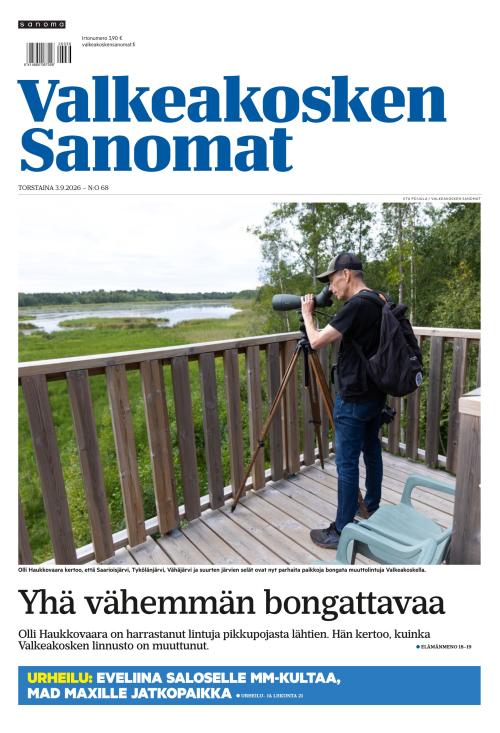 Valkeakosken Sanomat 3.9.2026