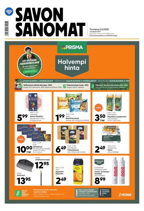 Savon Sanomat 3.9.2026