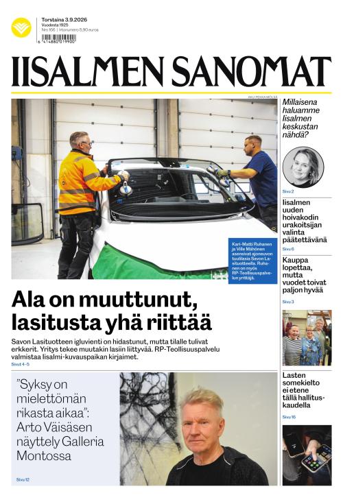 Iisalmen Sanomat 3.9.2026