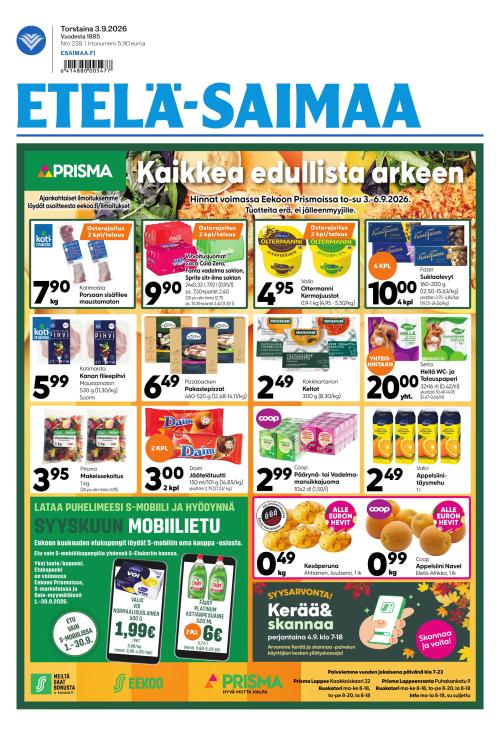 Etelä-Saimaa 3.9.2026
