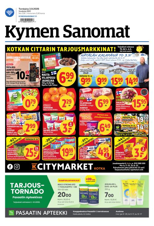 Kymen Sanomat 3.9.2026