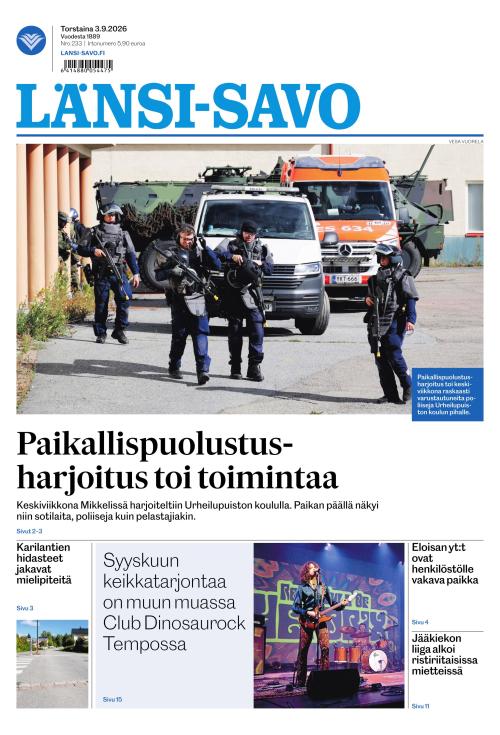 Länsi-Savo 3.9.2026