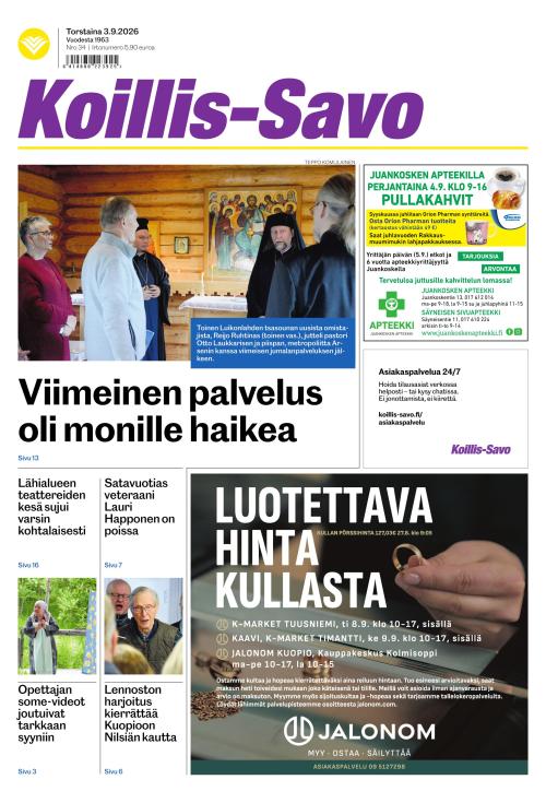 Koillis-Savo 3.9.2026