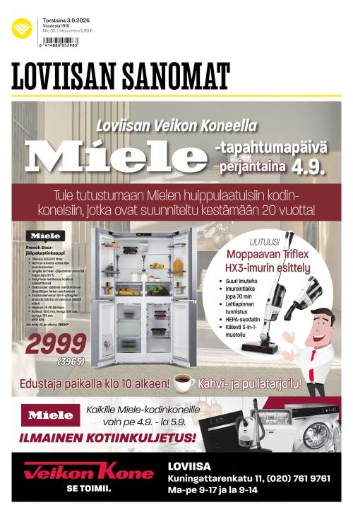 Loviisan Sanomat 3.9.2026