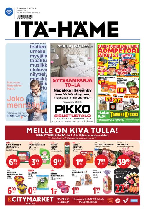 Itä-Häme 3.9.2026