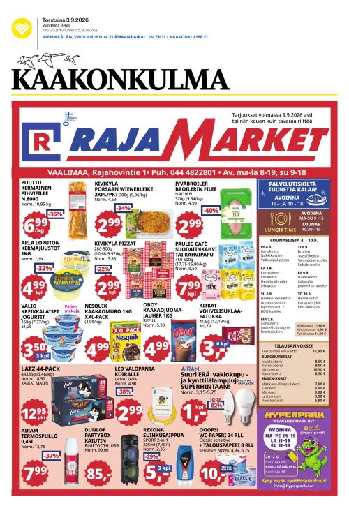 Kaakonkulma 3.9.2026
