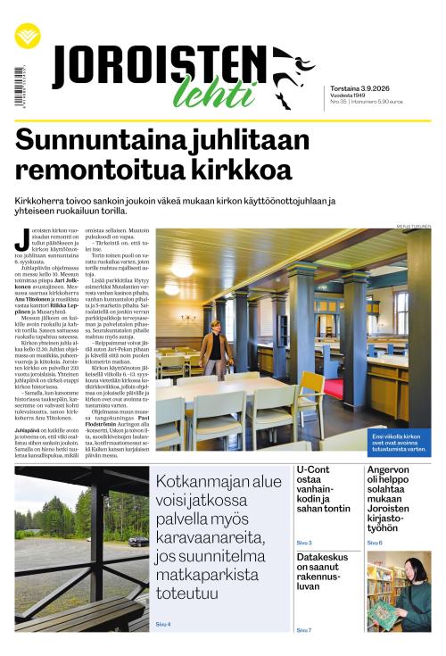 Joroisten Lehti 3.9.2026