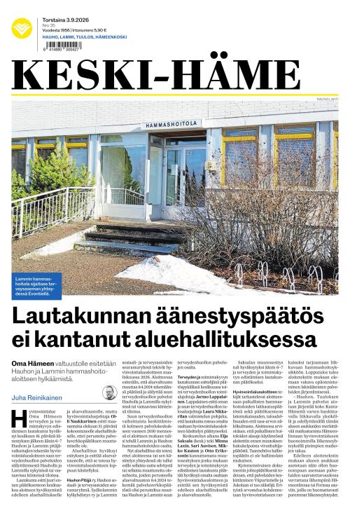 Keski-Häme 3.9.2026