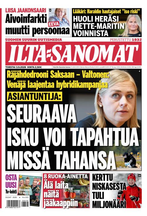Ilta-Sanomat 3.9.2026