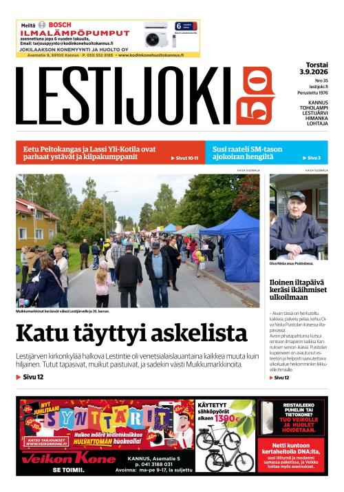 Lestijoki-lehti 3.9.2026