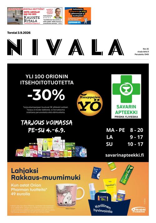 Nivala-lehti 3.9.2026