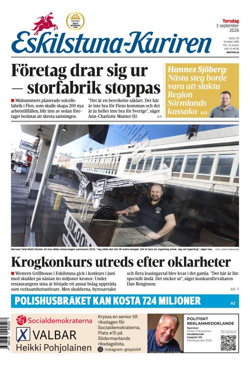 Eskilstuna-Kuriren 3.9.2026