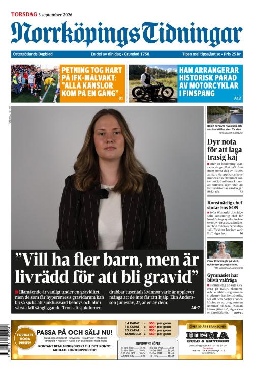 Norrköpings Tidningar 3.9.2026