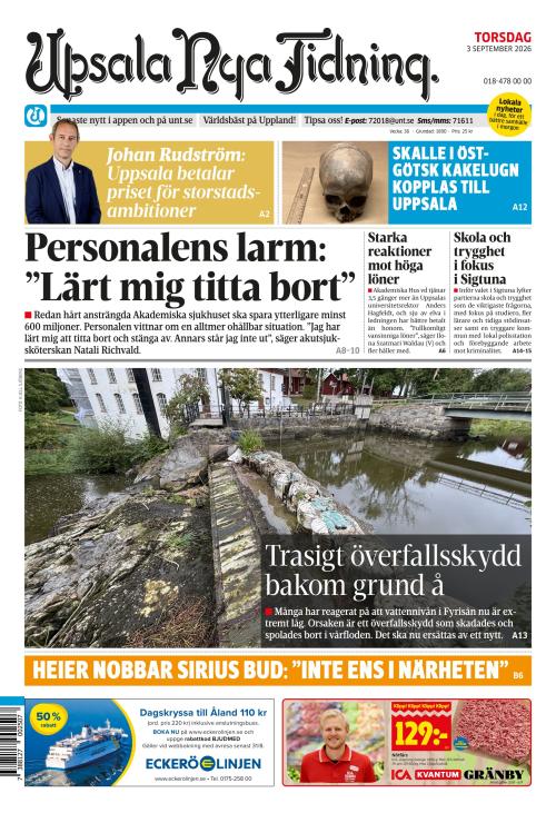 Upsala Nya Tidning 3.9.2026
