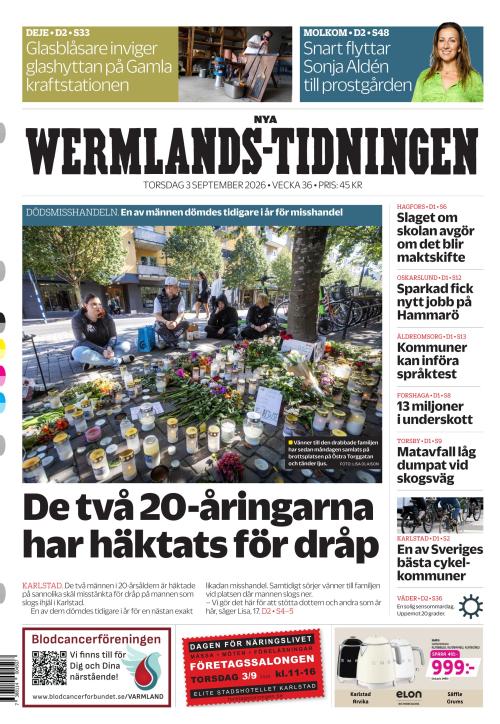 Nya Wermlands-Tidningen 3.9.2026